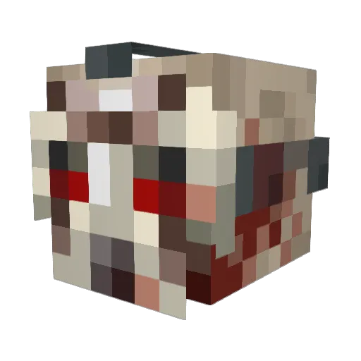 Gyoeo Minecraft avatar head, 3D render