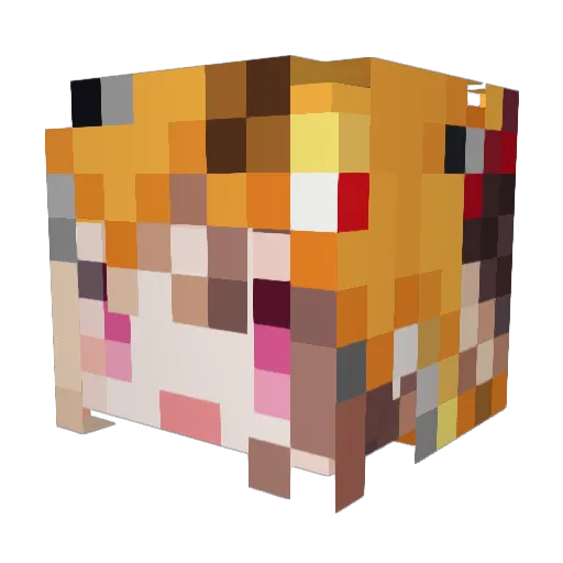 GypsyCigano Minecraft avatar head, 3D render