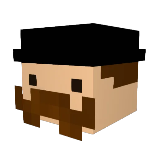 GypsySix Minecraft avatar head, 3D render