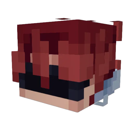 Gyraie Minecraft avatar head, 3D render