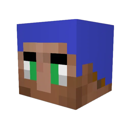 Gyrick Minecraft avatar head, 3D render