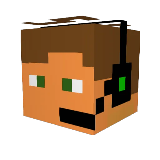 GyroBroYT Minecraft avatar head, 3D render
