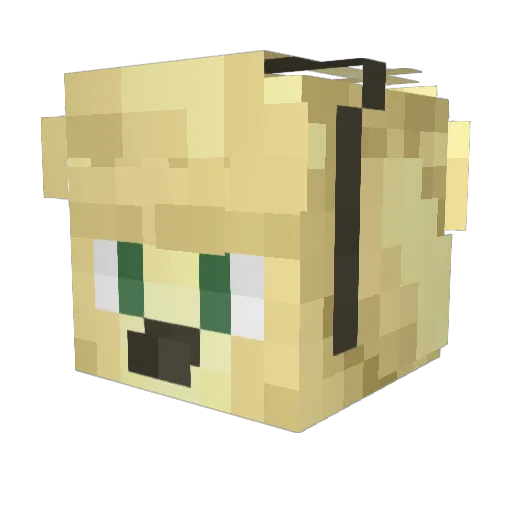 Gyro______ Minecraft avatar head, 3D render