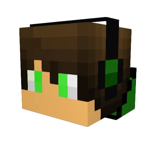 GyrosMate Minecraft avatar head, 3D render