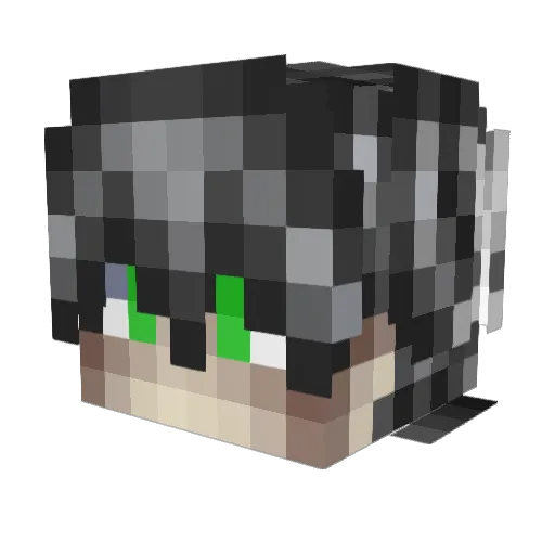 Gyufull Minecraft avatar head, 3D render