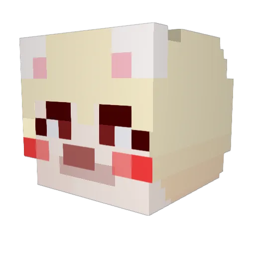 Gyul_E Minecraft avatar head, 3D render