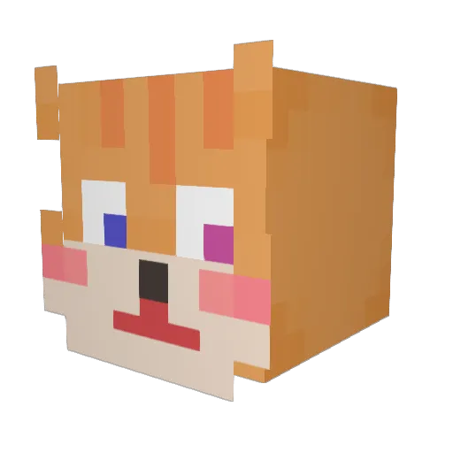 Gyumdong Minecraft avatar head, 3D render