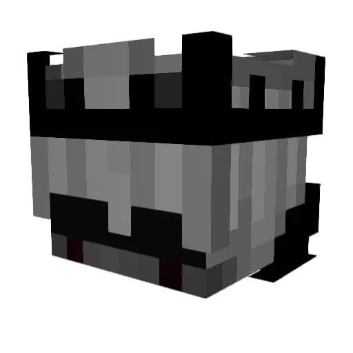 GyutaroBW Minecraft avatar head, 3D render