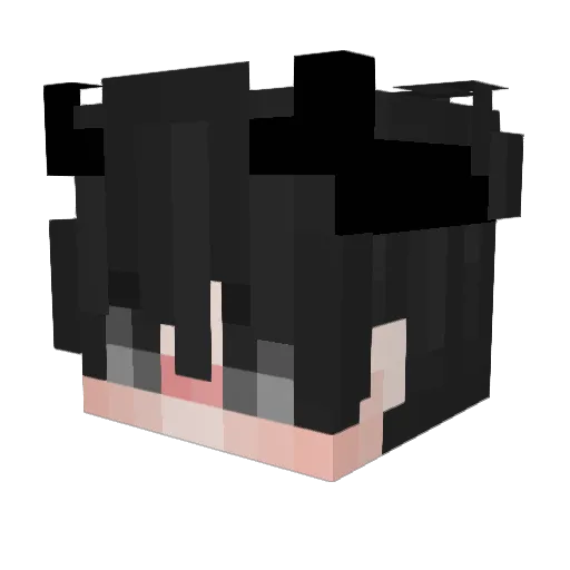 Gyuuyu Minecraft avatar head, 3D render