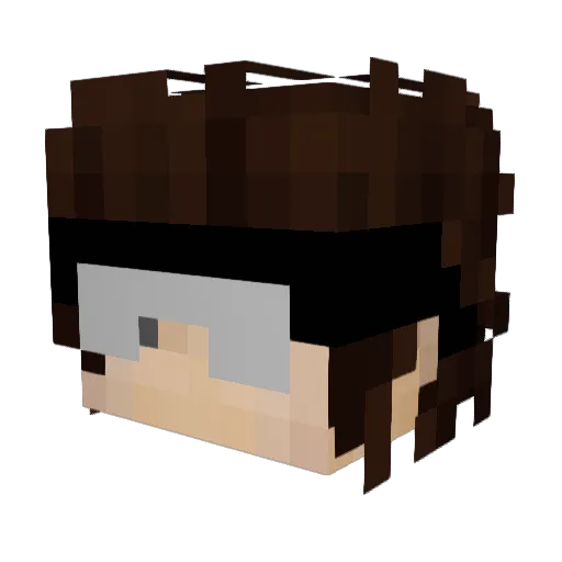 Gz8_ Minecraft avatar head, 3D render