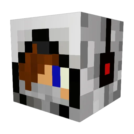 Gzonum Minecraft avatar head, 3D render