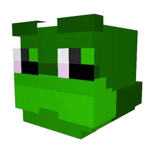 H020 Minecraft avatar head, 3D render