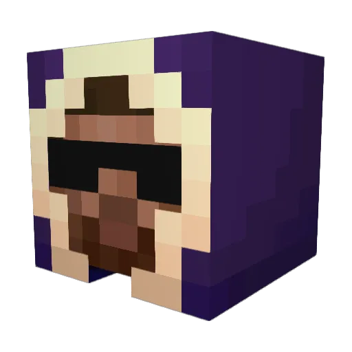 H05P1TAL Minecraft avatar head, 3D render