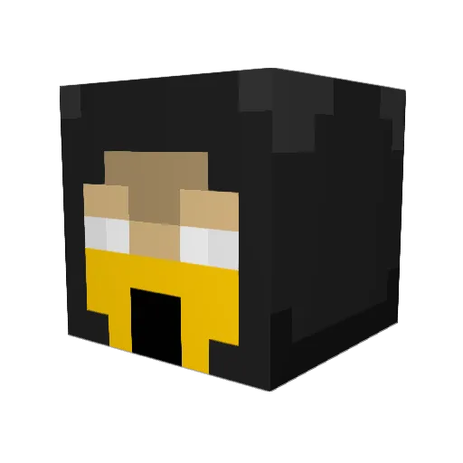 H0885 Minecraft avatar head, 3D render