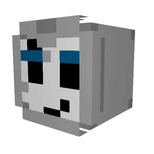 H0B4RT Minecraft avatar head, 3D render