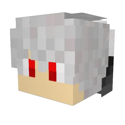H0KUT0 Minecraft avatar head, 3D render