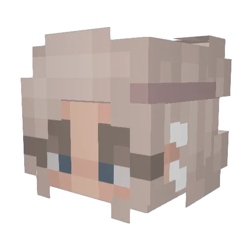 H0NEYCHAE Minecraft avatar head, 3D render