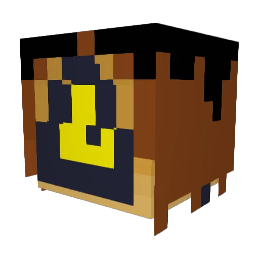 H0llow0 Minecraft avatar head, 3D render