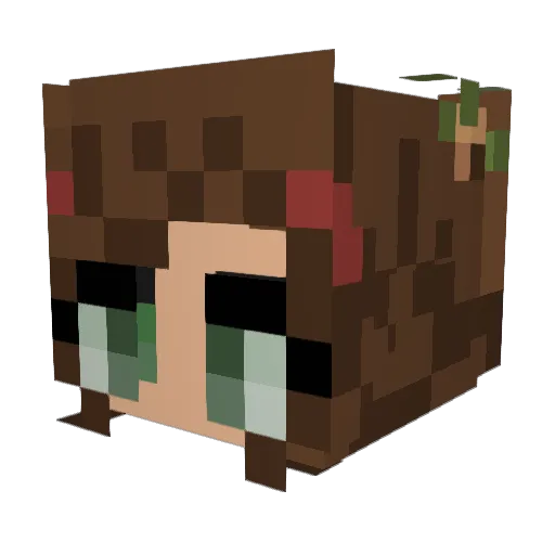 H0ney_cat Minecraft avatar head, 3D render