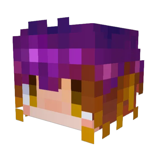 H173 Minecraft avatar head, 3D render