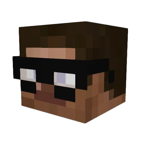 H1Berto76 Minecraft avatar head, 3D render