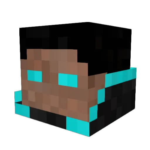 H1DR0 Minecraft avatar head, 3D render