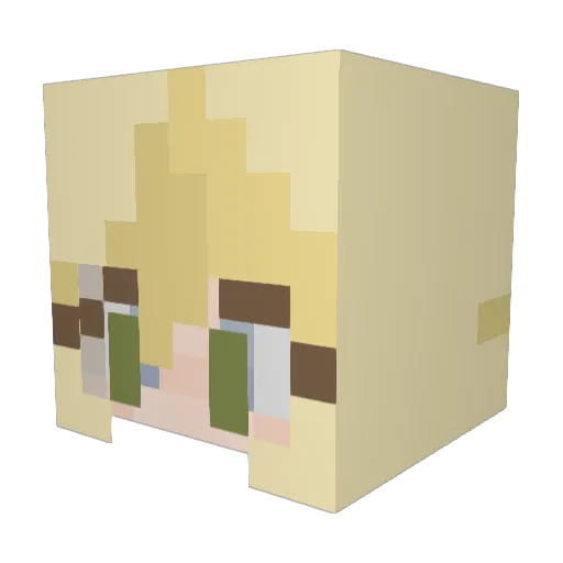 H1GGLE Minecraft avatar head, 3D render