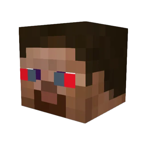 H1M_ Minecraft avatar head, 3D render