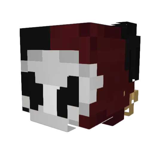 H1NO Minecraft avatar head, 3D render