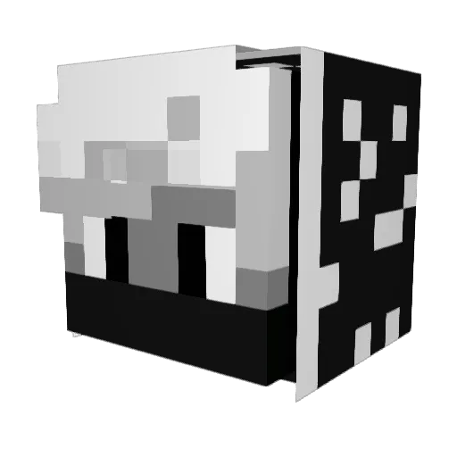 H1Q1 Minecraft avatar head, 3D render