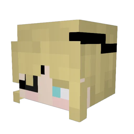H1RO6974 Minecraft avatar head, 3D render