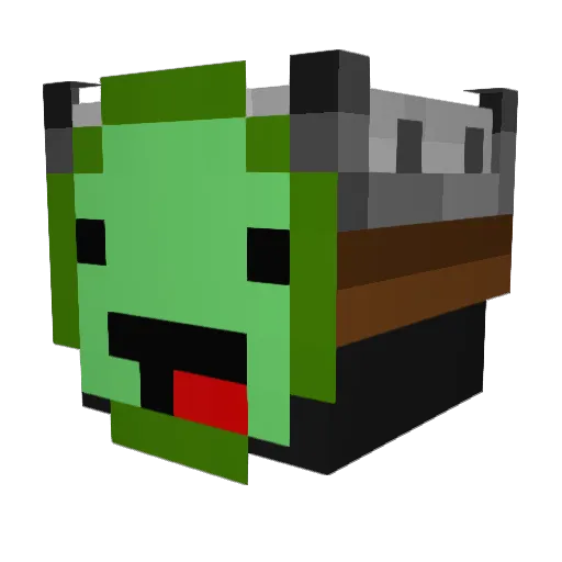 H1katz Minecraft avatar head, 3D render