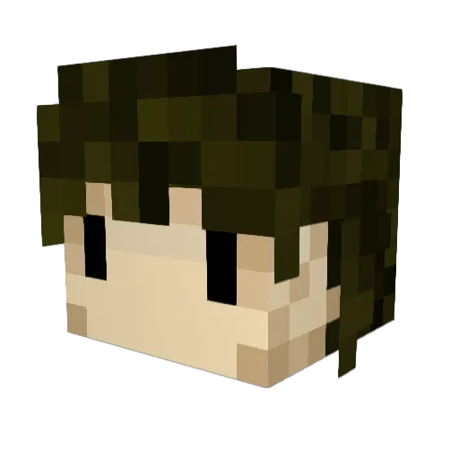 H1roDarling Minecraft avatar head, 3D render