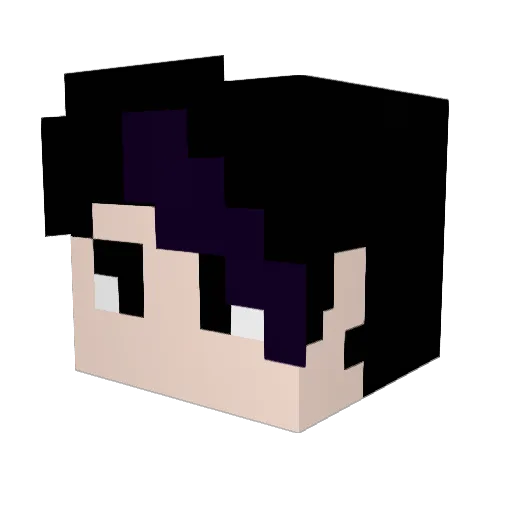 H1ved Minecraft avatar head, 3D render