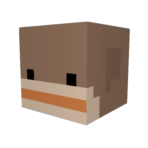 H1xZ Minecraft avatar head, 3D render
