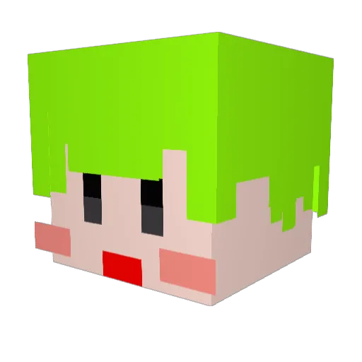 H2BIXBY Minecraft avatar head, 3D render