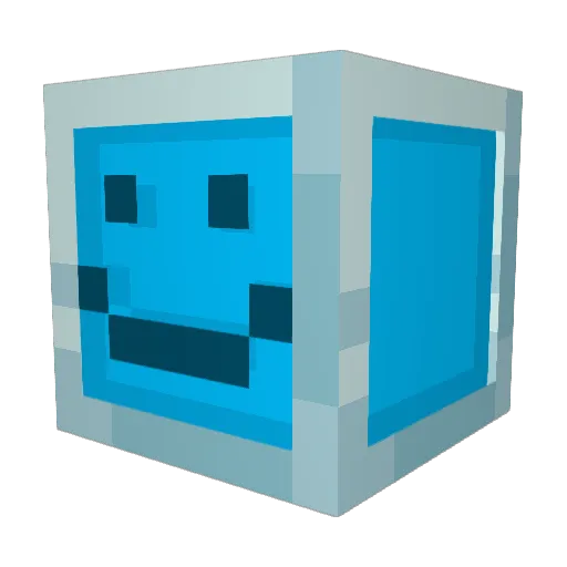H2OHUA Minecraft avatar head, 3D render