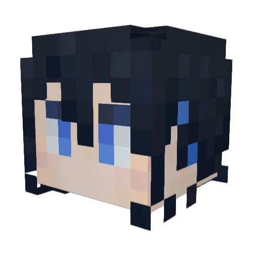 H2O_1028 Minecraft avatar head, 3D render