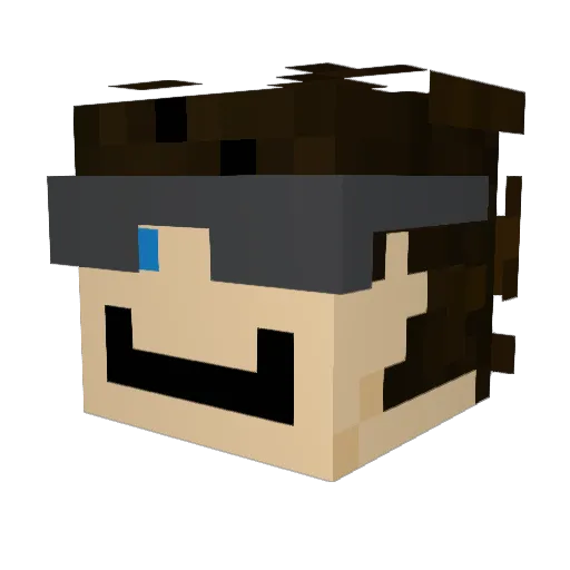 H2Q Minecraft avatar head, 3D render