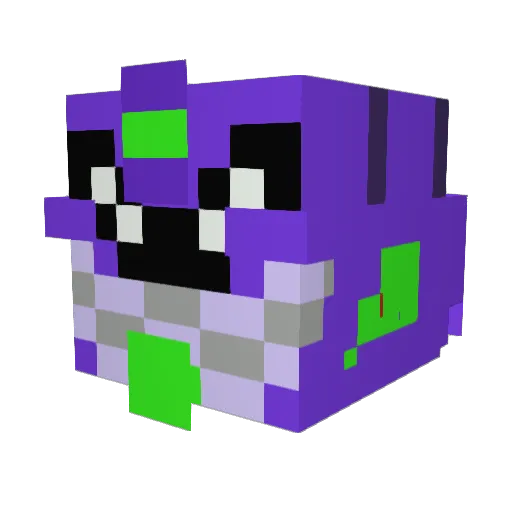 H2ROscar Minecraft avatar head, 3D render