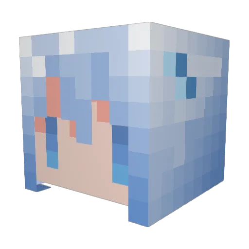 H2SO4_LTC Minecraft avatar head, 3D render