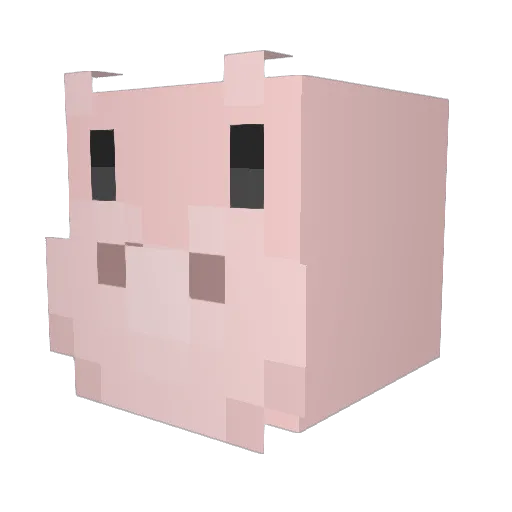 H2YU5K Minecraft avatar head, 3D render