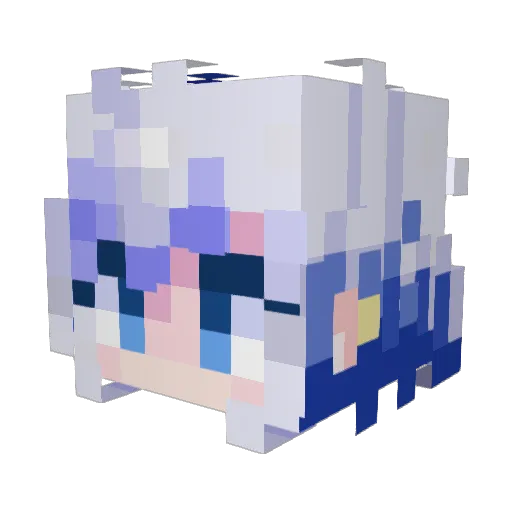 H2bi Minecraft avatar head, 3D render