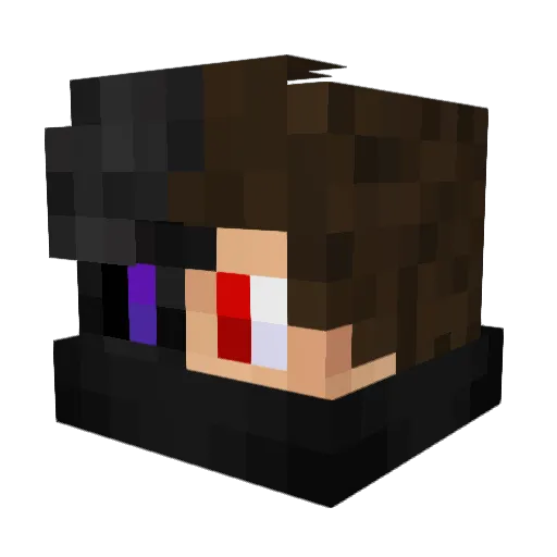 H313MP Minecraft avatar head, 3D render