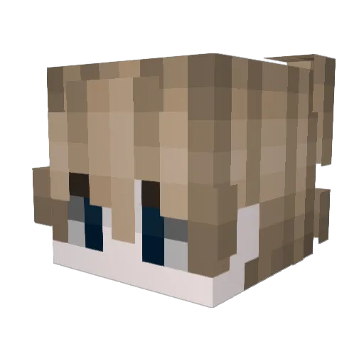 H33LL00 Minecraft avatar head, 3D render