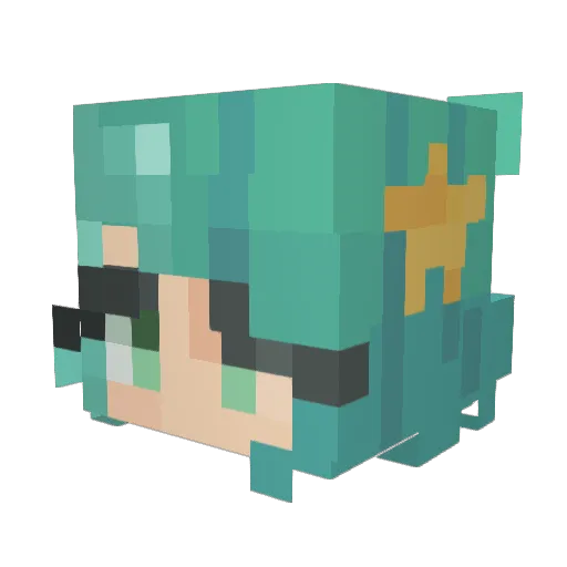 H34tWh33l Minecraft avatar head, 3D render