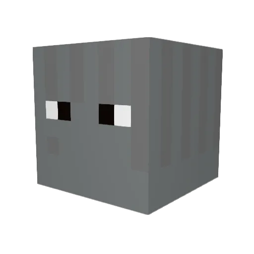 H35max Minecraft avatar head, 3D render