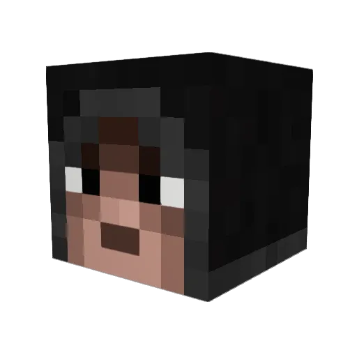 H38GO Minecraft avatar head, 3D render