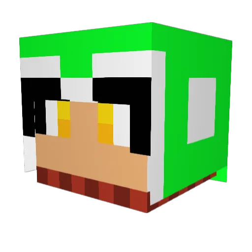 H3CAT3COR3 Minecraft avatar head, 3D render