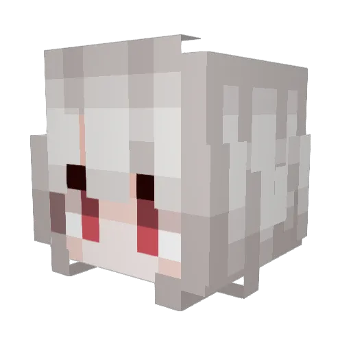 H3KUN3 Minecraft avatar head, 3D render